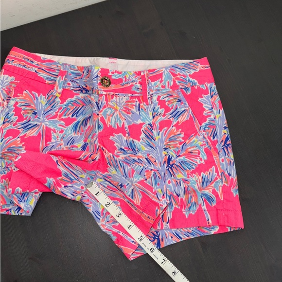 Lilly Pulitzer Flamingo Pink Nice Stems 5" Callahan Shorts - Picture 9 of 9